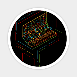 Multicolor Modular Synthesizer Magnet